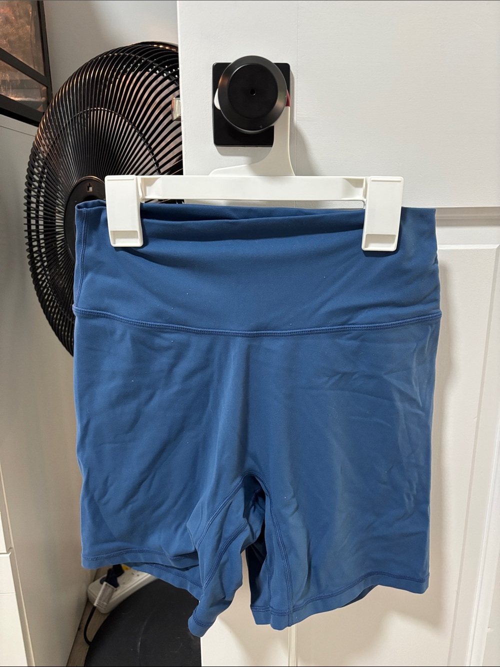 Women’s High-Waist Blue Bike Shorts
